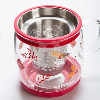 膳魔师(THERMOS) 耐热玻璃杯泡茶杯茶水分离花茶杯...